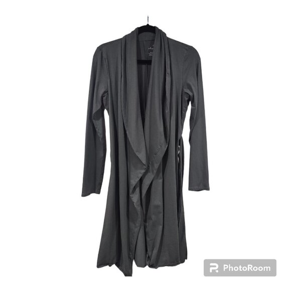 Elegentees Wrap Cardigan Front Tie Dark Forest Green Size Medium - Picture 1 of 4